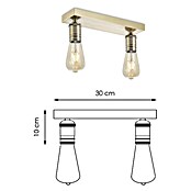 Home Sweet Home LED-Deckenleuchte Nitro (4 W, L x B x H: 30 x 9,5 x 10,5 cm, Bronze, Warmweiß, 2 Stk.) | BAUHAUS