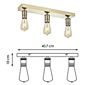 Home Sweet Home LED-Deckenleuchte Nitro (4 W, L x B x H: 40,7 x 9,5 x 10,5 cm, Bronze, Warmweiß, 3 Stk.) | BAUHAUS