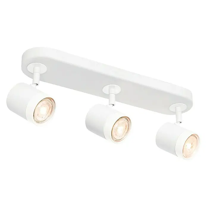 Home Sweet Home LED-Wandstrahler Manu - 5,8 W, L x B x H: 9,5 x 39 x 15 cm, Sandweiß, Warmweiß, 3 Stk. - Weiße Deckenleuchte mit drei Strahlern für eine helle und moderne Beleuchtung in jedem Raum.