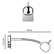 Home Sweet Home LED-Wandstrahler Bollo Flex (5,8 W, L x B x H: 14 x 14 x 11,5 cm, Chrom, Warmweiß) | BAUHAUS