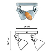 Home Sweet Home LED-Deckenstrahler Fama (4 W, L x B x H: 9,5 x 24 x 20,5 cm, Beton, Warmweiß, 2 Stk.) | BAUHAUS