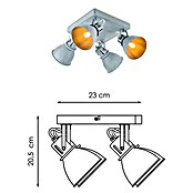 Home Sweet Home LED-Deckenstrahler Fama (5 W, L x B x H: 23 x 23 x 20,5 cm, Beton, Warmweiß, 4 Stk.) | BAUHAUS