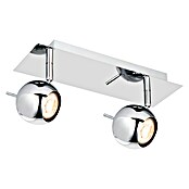 Home Sweet Home LED-Deckenstrahler Bollo (5,8 W, L x B x H: 14 x 32 x 14 cm, Chrom, Warmweiß, 2 Stk.) | BAUHAUS