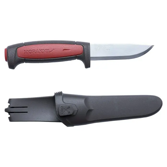 Morakniv Messer Pro Allround C - Material Klinge: AHS-Stahl, Klingenlänge: 91 mm, Klingenstärke: 2 mm - Ein robustes Morakniv Companion Carbon Stahl Messer mit passender Messerscheide für sicheren Transport.