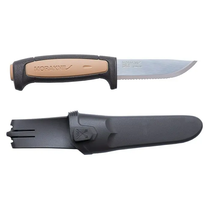 Morakniv Messer Pro Rope Sealed - Klingenlänge: 91 mm, Art Klinge: Gezahnte Schneide - Das Moraknil Messer mit Scheide ist ein hochwertiges Werkzeug. Gefertigt aus robustem Material und ideal für Outdoor-Aktivitäten.
