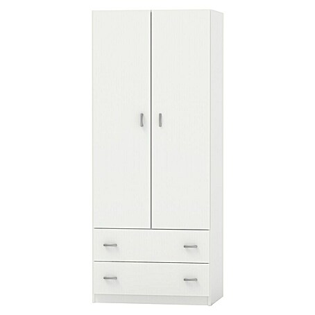 Muebles Pitarch Turín Armario para ropa (L x An x Al: 50 x 74 x 180 cm, Blanco, Espesor: 16 mm)