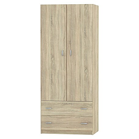 Muebles Pitarch Turín Armario para ropa (L x An x Al: 50 x 74 x 180 cm, Roble, Espesor: 16 mm)