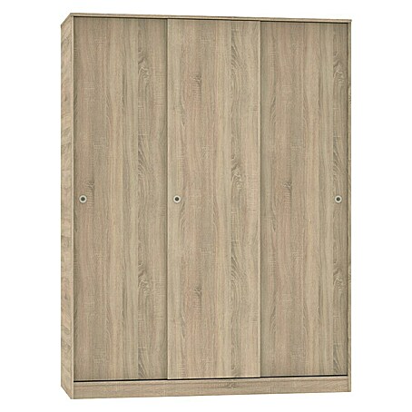 Muebles Pitarch Tibet Armario de puertas correderas (L x An x Al: 55 x 150 x 200 cm, Roble Cambrian, Espesor: 16 mm)