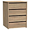 Muebles Pitarch Turín Cajonera (L x An x Al: 45 x 46 x 63,5 cm, Número de cajones: 4 ud., Roble cambrian) | BAUHAUS