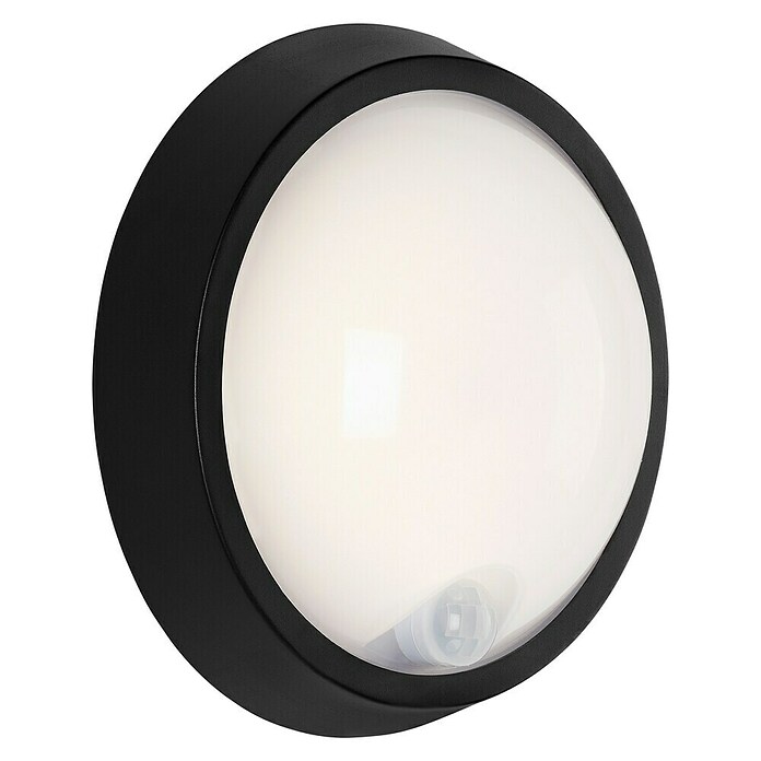 Brilo LED-Sensor-Außenwandleuchte (12 W, Schwarz, Neutralweiß) | BAUHAUS