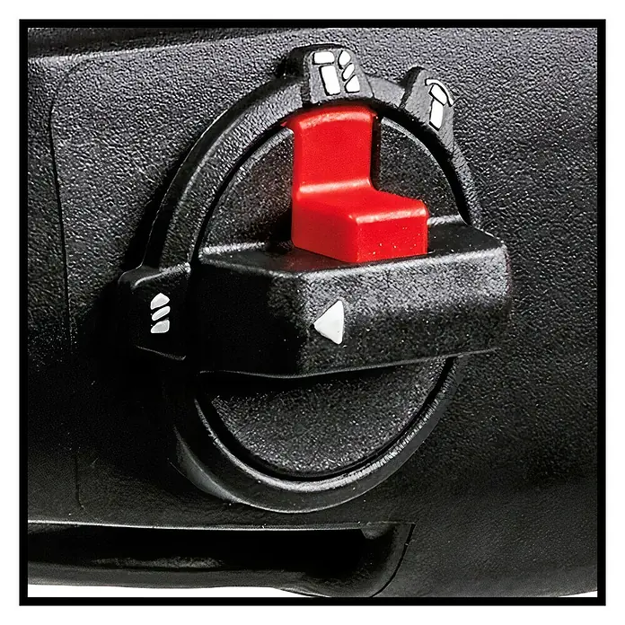 Einhell Classic Martillo combinado TC-RH 620 4F - 620 W, 2,2 J, Alojamiento SDS-Plus - Detalle del selector de un martillo perforador que muestra los diferentes modos de funcionamiento.