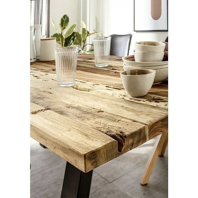 Tischplatte Mix Wood Vintage Amsterdam (Holzmix, 200 x 80 x 3 cm) | BAUHAUS