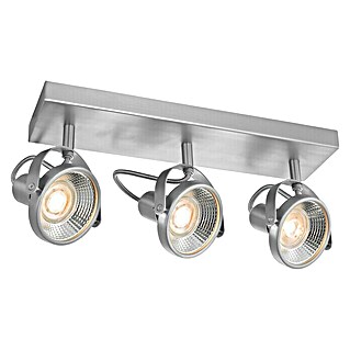 Home Sweet Home LED-Deckenstrahler Yaya (5,8 W, L x B x H: 9,5 x 35,5 x 15,5 cm, Silber, Warmweiß, 3 Stk.)