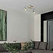 Home Sweet Home LED-Deckenstrahler Drift (5,8 W, L x B x H: 12 x 35,5 x 17,5 cm, Holz/Silber, Warmweiß, 2 Stk.) | BAUHAUS