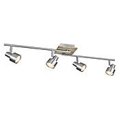 Home Sweet Home LED-Deckenstrahler Drift (6 W, L x B x H: 12 x 80,5 x 17,5 cm, Holz/ Silber, Warmweiß, 4 Stk.) | BAUHAUS