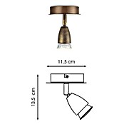 Home Sweet Home LED-Deckenstrahler rund Curl (5,8 W, Ø x H: 11,5 x 13,5 cm, Bronze, Warmweiß, 1 Stk.) | BAUHAUS