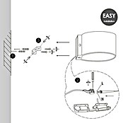 Home Sweet Home Wandleuchte Lounge (5 W, L x B x H: 13,5 x 13 x 7,5 cm, Aluminium) | BAUHAUS