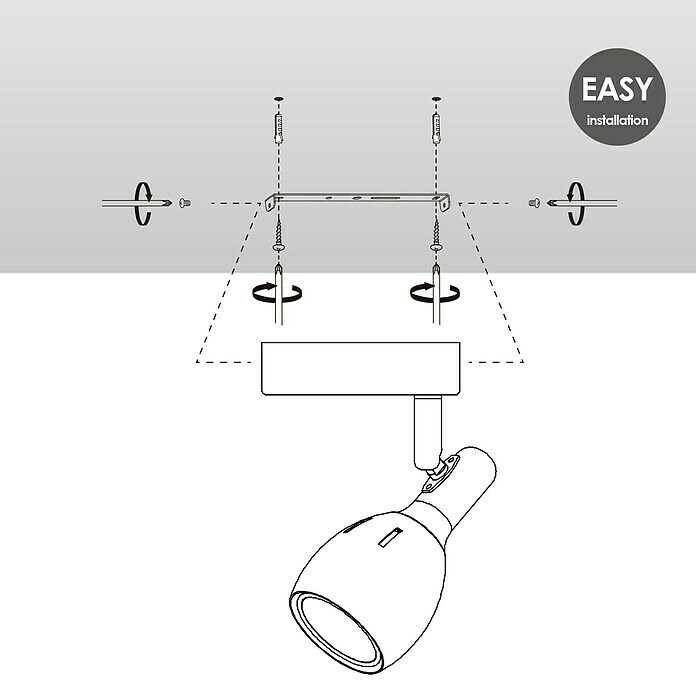 Home Sweet Home LED-Deckenstrahler rund Novi (5,8 W, Ø x H: 9,5 x 16 cm, Kupfer, Warmweiß) | BAUHAUS