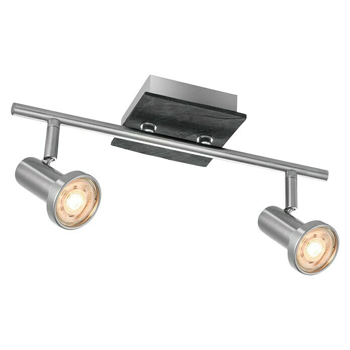 Home Sweet Home LED-Deckenstrahler Stone (5,8 W, L x B x H: 11,5 x 33,5 x 17 cm, Schwarz, Warmweiß, 2 Stk.)