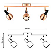 Home Sweet Home LED-Deckenstrahler Novi (5,8 W, L x B x H: 9,5 x 46 x 17,6 cm, Kupfer, Warmweiß) | BAUHAUS