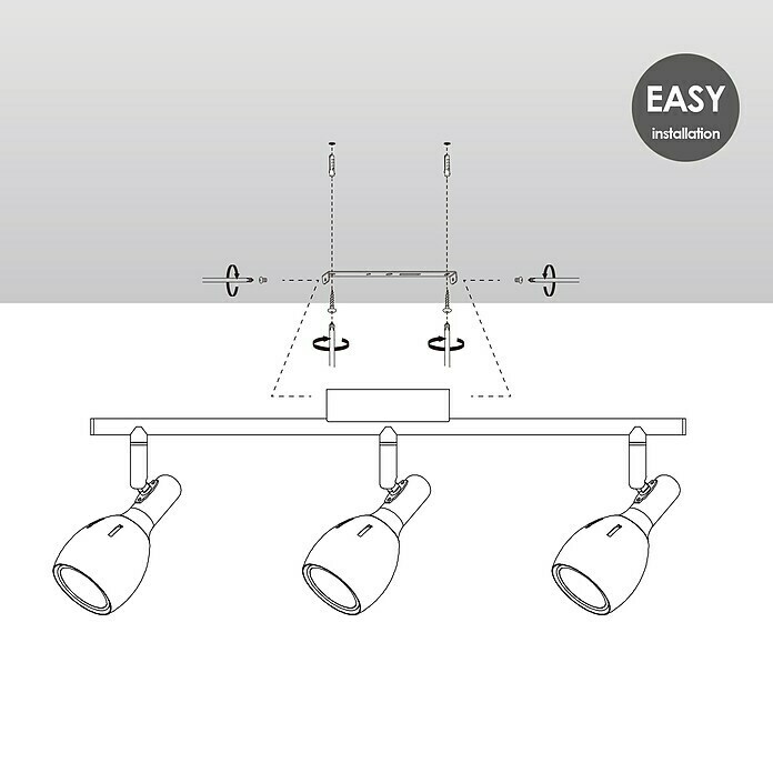 Home Sweet Home LED-Deckenstrahler Novi (5,8 W, L x B x H: 9,5 x 46 x 17,6 cm, Kupfer, Warmweiß) | BAUHAUS