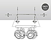 Home Sweet Home LED-Deckenstrahler Yaya (5,8 W, L x B x H: 23 x 23 x 15,5 cm, Silber, Warmweiß, 4 Stk.) | BAUHAUS