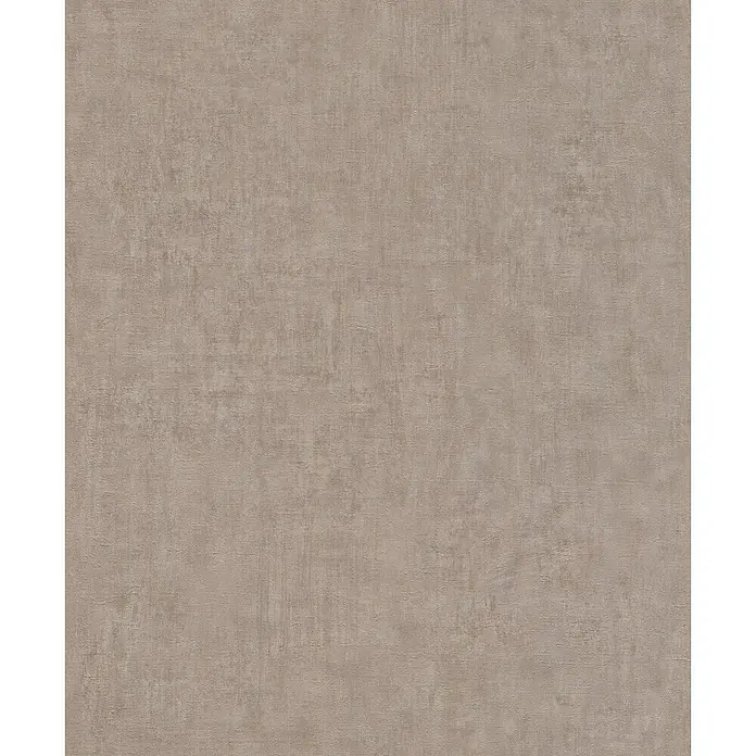 Rasch Factory 4 Vliestapete - Braun, Uni, 10,05 x 0,53 m - Texturiertes, taupefarbenes Vinyltapetenmuster mit subtiler, rustikaler Oberfläche für eine gemütliche Wandgestaltung.
