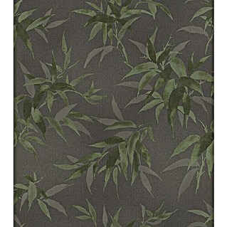 Rasch Kimono Vliestapete Bambusblätter (Schwarz, Floral, 10,05 x 0,53 m)