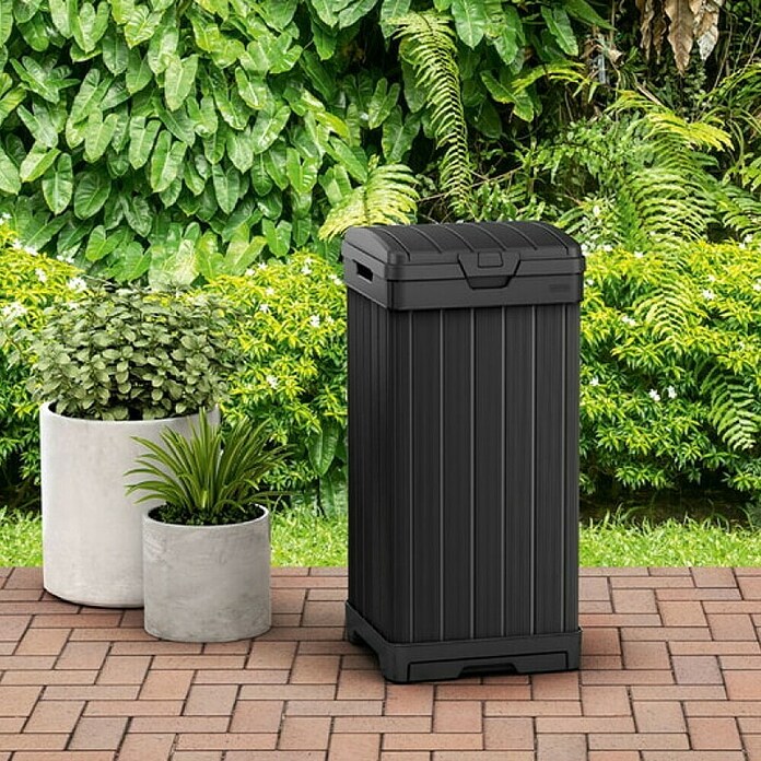 Smetnjak s pokrovom  (Do x Š x V: 41 x 41 x 87,4 cm, 125 l) | 7484 - Sonstige Gartenartikel | IAGG - Gartenartikel | IAG - Außenbereichsausstattung | IA - Gartenhartware | I - Stadtgarten | BAUHAUS