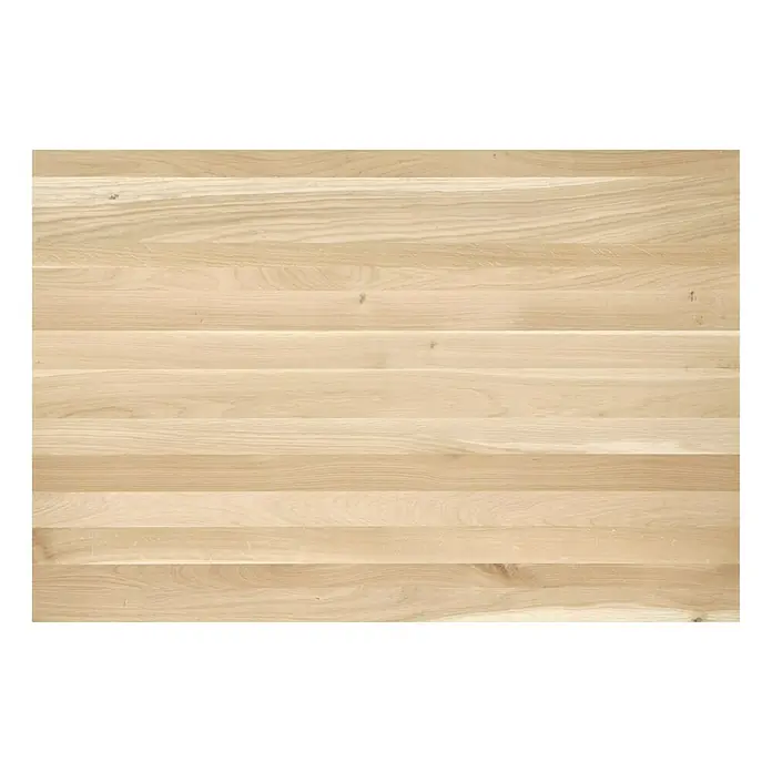 Tischplatte - Eiche, 120 x 80 x 2,6 cm - Helles Eschenholz mit natürlichen Maserungen. Ideal für Möbelbau und Innenausbau, bringt Wärme und Natürlichkeit in jeden Raum.