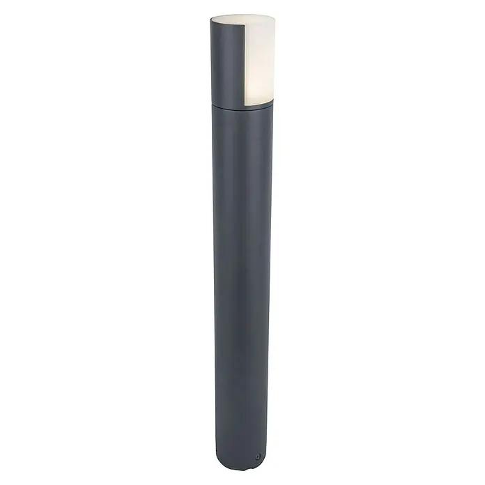Lutec Sobremuro exterior Cyra - 8 W, Color del marco: Gris oscuro, Blanco cálido, 78 x 78 x 650 mm, Con bombillas - Elegante luminaria tipo bolardo en antracita con emisión de luz brillante, ideal para iluminar con estilo áreas exteriores y senderos.
