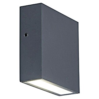 Lutec Vanjska zidna LED svjetiljka (9,5 W, 3,8 x 11 x 11 cm, Tamnosive boje, IP54)