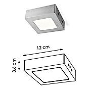 Home Sweet Home LED-Deckenleuchte Ska (6 W, L x B x H: 12 x 12 x 4 cm, Silber, Warmweiß) | BAUHAUS