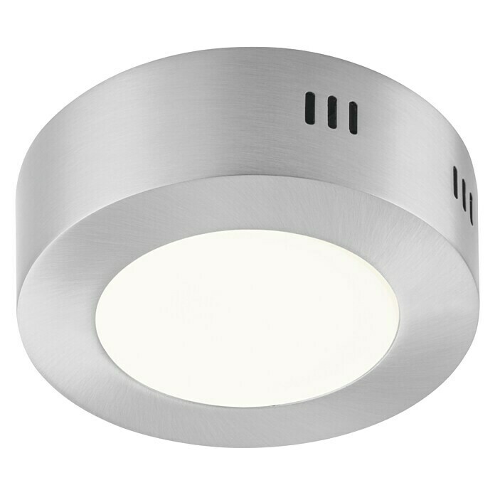 Home Sweet Home LED-Deckenleuchte rund Ska (6 W, Ø x H: 120 mm x 4 cm, Silber, Warmweiß)