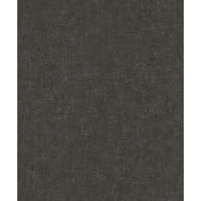 Rasch Factory 4 Vliestapete - Schwarz, Uni, 10,05 x 0,53 m - Detailaufnahme einer dunkelgrauen Textur mit subtilen Oberflächenvariationen, ideal für Hintergründe.