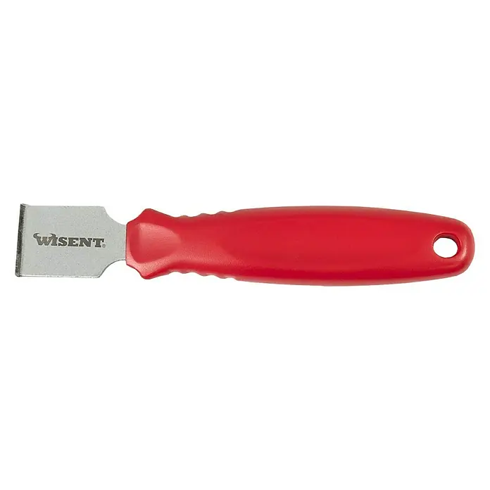 Wisent Hartmetall-Schaber - Klingenbreite: 32 mm, Länge: 200 mm, Rot - Roter Farbschaber mit Metallklinge und Wisent-Logo zum Entfernen von Farbe oder Aufklebern von Oberflächen.