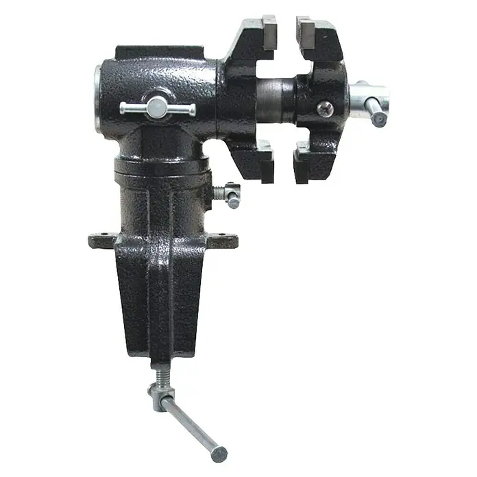 Wisent Multi-Schraubstock - Spannweite: 50 mm, Metall - Eine robuste, schwarze Werkbank Schraubstock mit einer stabilen Basis und verstellbaren Spannbacken für vielfältige Anwendungen.