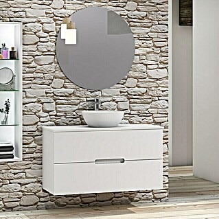 Conjunto de mueble de baño Loop Top (100 cm, 4 pzs., Blanco, Mate)