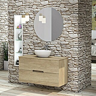 Conjunto de mueble de baño Loop Top (100 cm, 4 pzs., Nature, Mate)