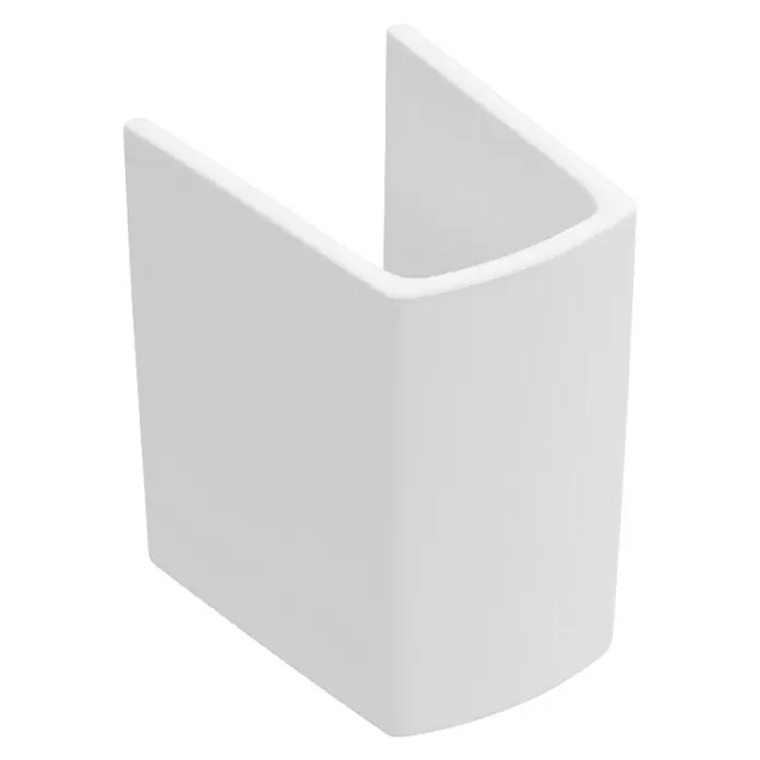 Villeroy & Boch Subway 2.0 Waschbecken-Halbsäule - Beschichtet, Keramik, Weiß, Passend für: Villeroy & Boch Subway 2.0 Handwaschbecken - Nahaufnahme einer weißen Waschbeckenverkleidung. Elegantes, minimalistisches Design für moderne Badezimmer, mit glatter Oberfläche.