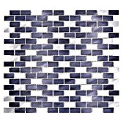 Mosaikfliese Brick XAM A431 (30,6 x 32,4 cm, Schwarz, Matt)