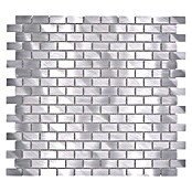 Mosaikfliese Brick XAM A411 (30,6 x 32,4 cm, Silber, Matt)