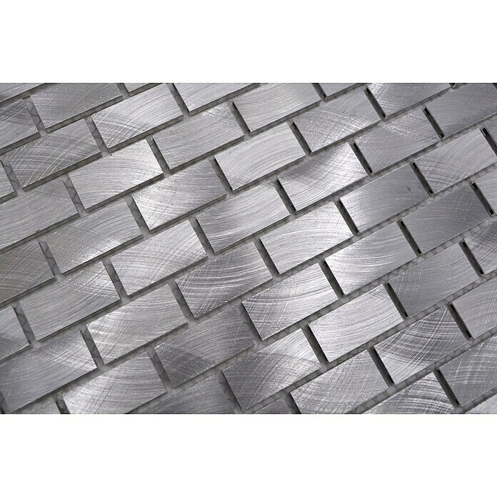 Mosaikfliese Brick XAM A411 (30,6 x 32,4 cm, Silber, Matt)