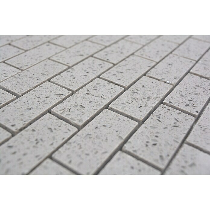 Mosaikfliese Brick Artifical XCM ASMB3 (32,5 x 30 cm, Grau, Poliert)