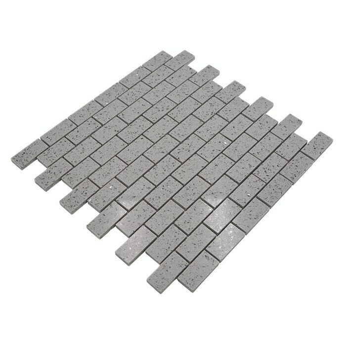 Mosaikfliese Brick Artifical XCM ASMB3 (32,5 x 30 cm, Grau, Poliert)