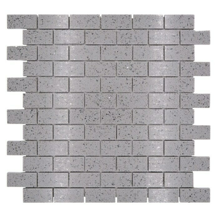 Mosaikfliese Brick Artifical XCM ASMB3 (32,5 x 30 cm, Grau, Poliert)