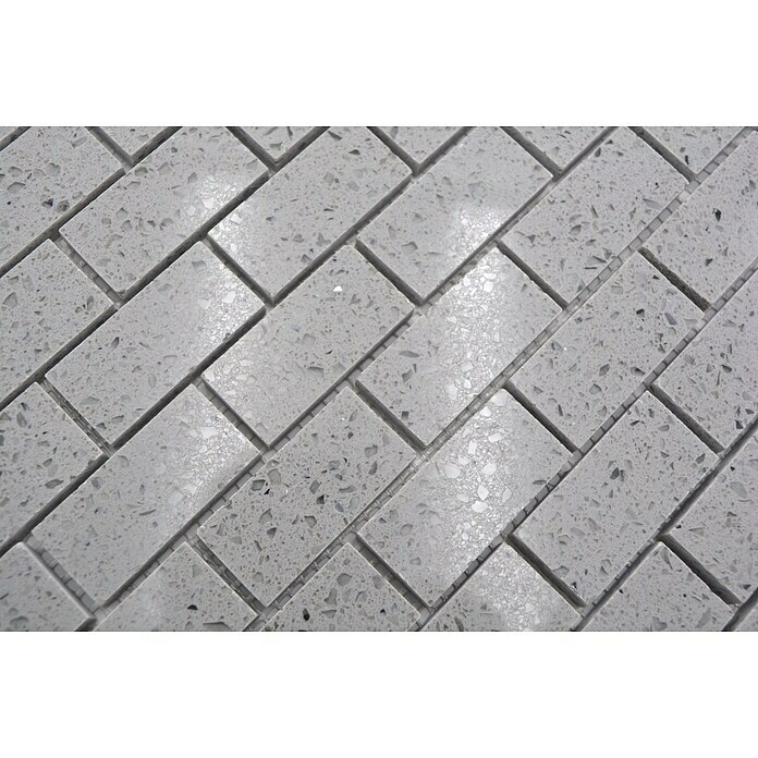 Mosaikfliese Brick Artifical XCM ASMB3 (32,5 x 30 cm, Grau, Poliert)