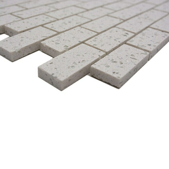 Mosaikfliese Brick Artifical XCM ASMB1 (32,5 x 30 cm, Weiß, Poliert)