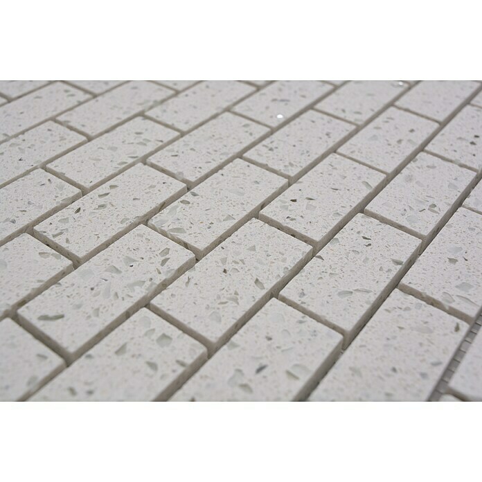 Mosaikfliese Brick Artifical XCM ASMB1 (32,5 x 30 cm, Weiß, Poliert)