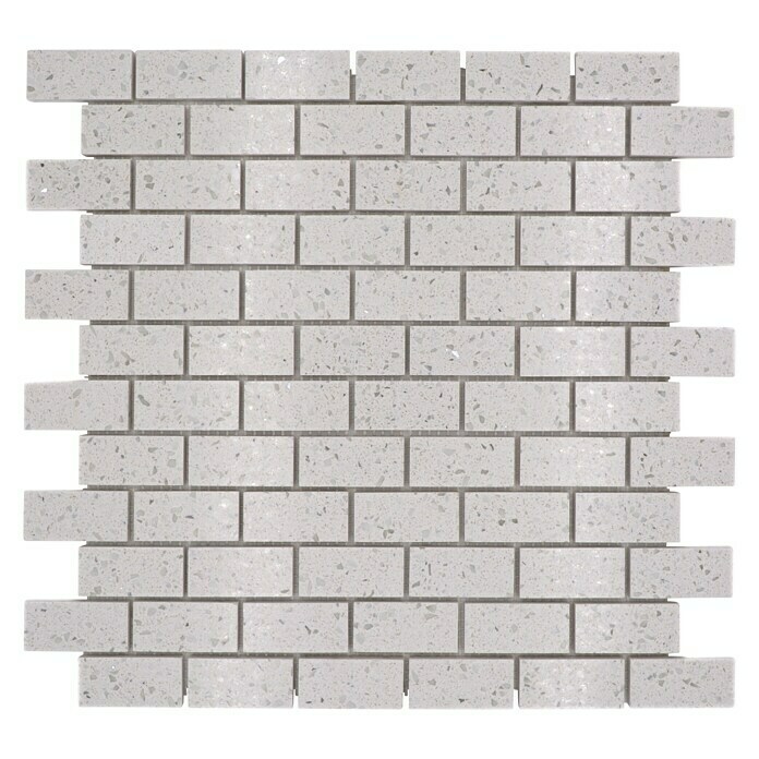 Mosaikfliese Brick Artifical XCM ASMB1 (32,5 x 30 cm, Weiß, Poliert)